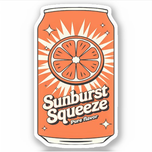 かわいいかわいいおもしろいフルーティオレンジジュース シール (正面)