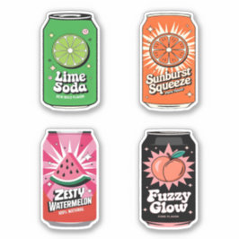 かわいいかわいいおもしろいフルーティジュース飲み物ミニコンボ シール