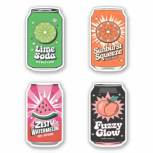 かわいいかわいいおもしろいフルーティジュース飲み物ミニコンボ シール