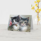 かわいいかわいいかわいいかわいい猫ちゃん。 カード (黄色い花)