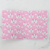 かわいいかわいいがピンクの雲の名前をカスタムするを笑っている サンキューカード (内部)