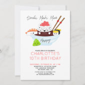 かわいいかわいいしゅ巻みそハッピーバースデーパーティー 招待状 (正面)