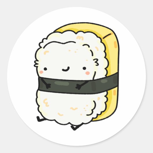 かわいいかわいいたまご寿司 ラウンドシール (正面)