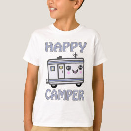 かわいいかわいいのご機嫌な人のトレーラーの子供のTシャツ Tシャツ