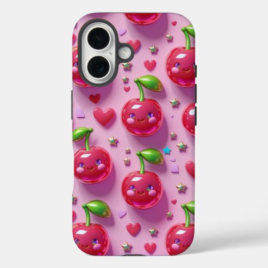「かわいいかわいいのさくらんぼ柄 Case-Mate iPhoneケース (裏面)