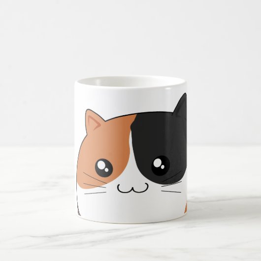 かわいいかわいいのさらさの子猫猫 コーヒーマグカップ (中央)