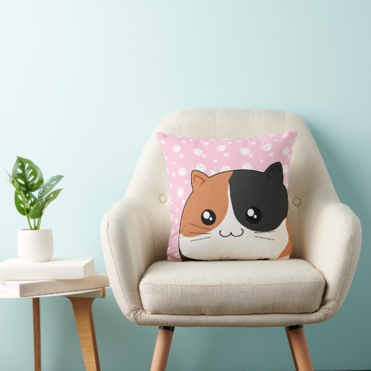 かわいいかわいいのぽっちゃりしたさらさの子猫猫 クッション (椅子)