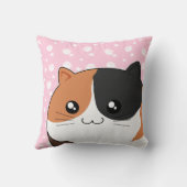 かわいいかわいいのぽっちゃりしたさらさの子猫猫 クッション (裏面)