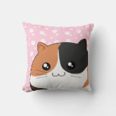 かわいいかわいいのぽっちゃりしたさらさの子猫猫 クッション (正面)