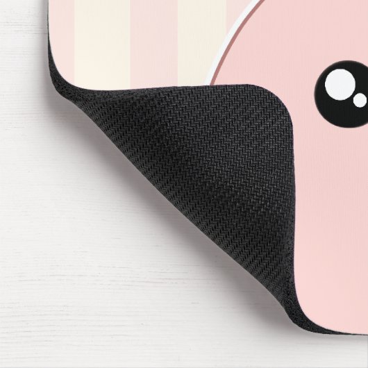 かわいいかわいいのぽっちゃりしたピンクのブタ マウスパッド (コーナー)