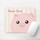 かわいいかわいいのぽっちゃりしたピンクのブタ マウスパッド (マウス)