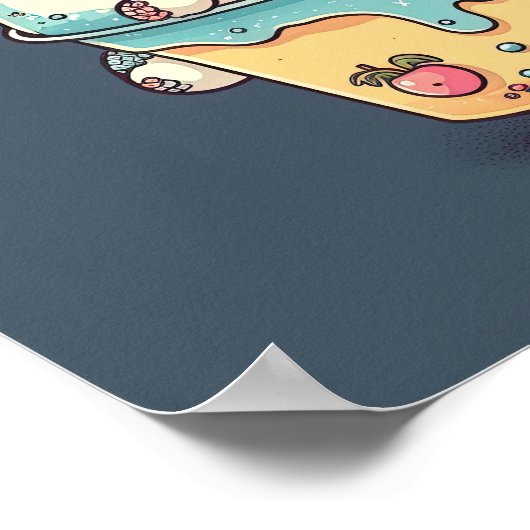 かわいいかわいいのアイスクリームをカップに ポスター (角)