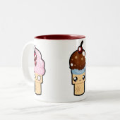 かわいいかわいいのアイスクリームコーンのマグ ツートーンマグカップ (正面左)
