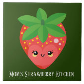 かわいいかわいいのイチゴのデコールキッチン タイル (正面)
