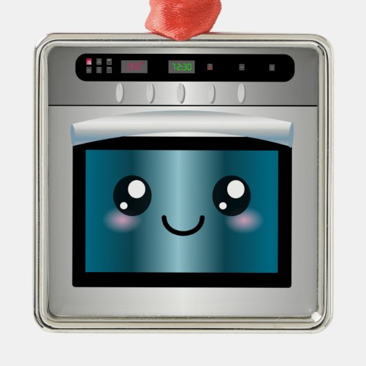 かわいいかわいいのオーブン-シェフ及びパン屋のギフト メタルオーナメント (正面)