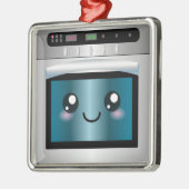 かわいいかわいいのオーブン-シェフ及びパン屋のギフト メタルオーナメント (左)