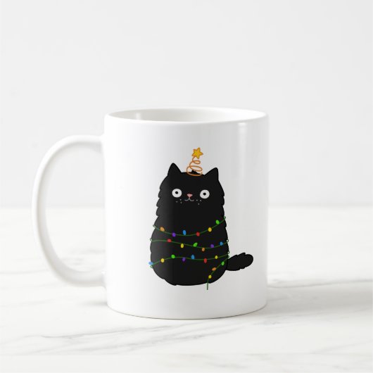 かわいいかわいいのクリスマス猫 コーヒーマグカップ (左)
