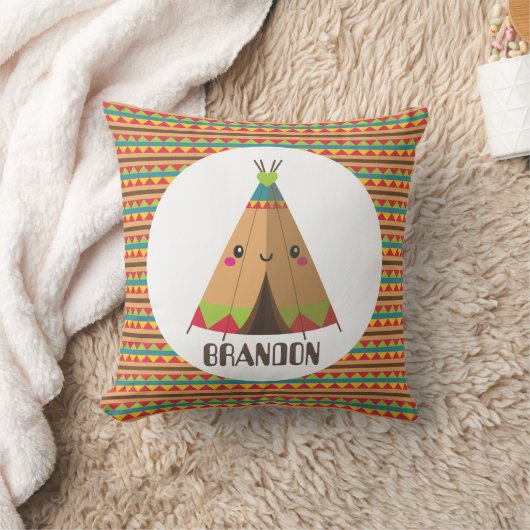 かわいいかわいいのティーピーは、男の子のデコール枕を付ける クッション (ブランケット)