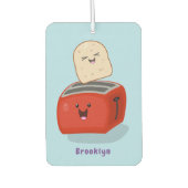 かわいいかわいいのトーストと赤トースター漫画 カーエアーフレッシュナー (正面)