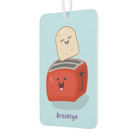 かわいいかわいいのトーストと赤トースター漫画 カーエアーフレッシュナー (左)