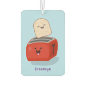 かわいいかわいいのトーストと赤トースター漫画 カーエアーフレッシュナー (裏面)