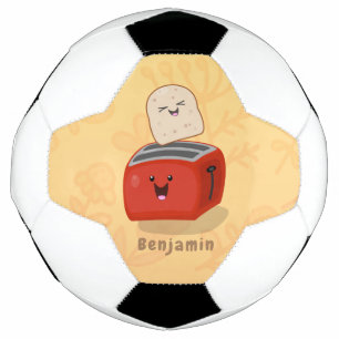 かわいいかわいいのトーストと赤トースター漫画 サッカーボール