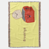 かわいいかわいいのトーストと赤トースター漫画 スローブランケット (正面縦)