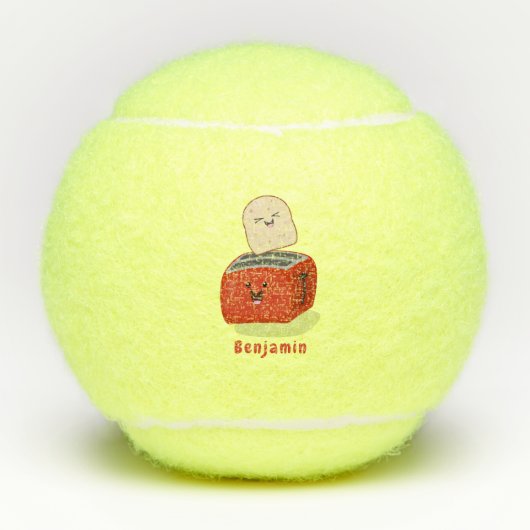 かわいいかわいいのトーストと赤トースター漫画 テニスボール (正面)