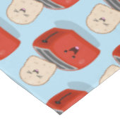 かわいいかわいいのトーストと赤トースター漫画 テーブルクロス (アングル)