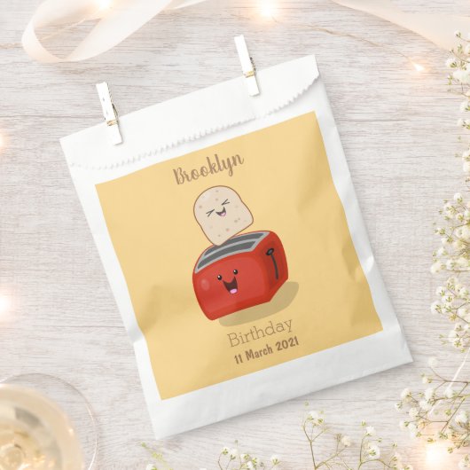 かわいいかわいいのトーストと赤トースター漫画 フェイバーバッグ (クリップ留めされた状態)