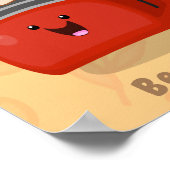 かわいいかわいいのトーストと赤トースター漫画 ポスター (角)