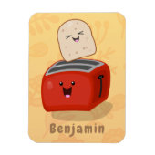 かわいいかわいいのトーストと赤トースター漫画 マグネット (縦)