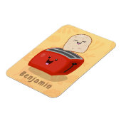 かわいいかわいいのトーストと赤トースター漫画 マグネット (左側)