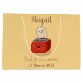 かわいいかわいいのトーストと赤トースター漫画 ラージペーパーバッグ (裏面)