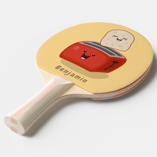 かわいいかわいいのトーストと赤トースター漫画 卓球ラケット (正面アングル)