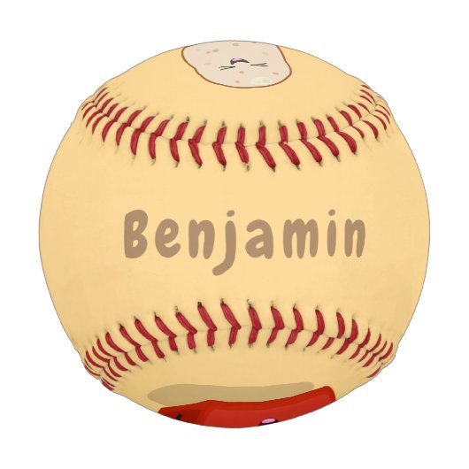 かわいいかわいいのトーストと赤トースター漫画 野球ボール (裏面)