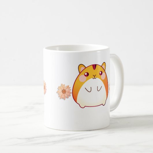 かわいいかわいいのハムスターのカスタム コーヒーマグカップ (正面右)