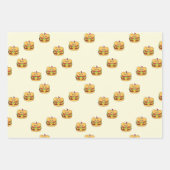 かわいいかわいいのハンバーガーのクリームのパターン ラッピングペーパーシート (正面2)