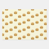 かわいいかわいいのハンバーガーのクリームのパターン ラッピングペーパーシート (正面)