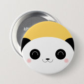 かわいいかわいいのピーカーブ式赤面のパンダPinのバッジ 缶バッジ (正面&裏面)