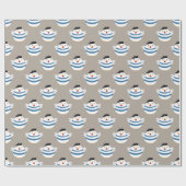 かわいいかわいいのフランスのな雌鶏のイラストレーションのギフト用包装紙 ラッピングペーパー (フラット)