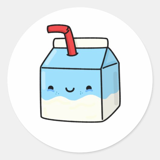 かわいいかわいいのミルクボックス ラウンドシール (正面)