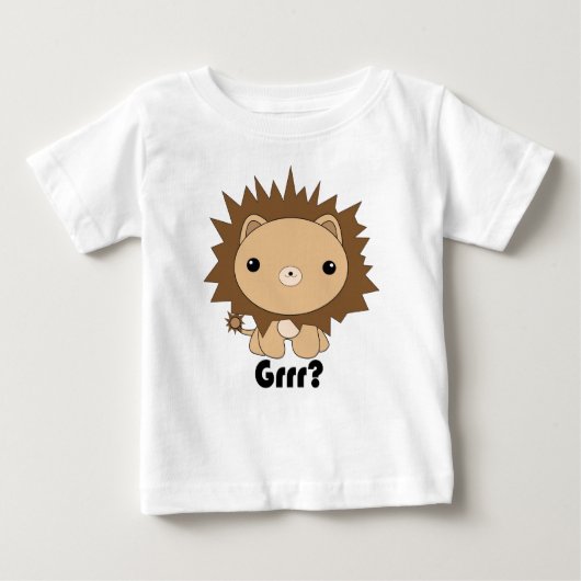 かわいいかわいいのライオンGrrrか。 Tシャツ (正面)