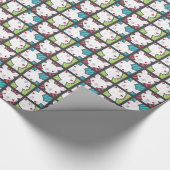 かわいいかわいいの吸血鬼のバニーウサギパターン ラッピングペーパー (角)