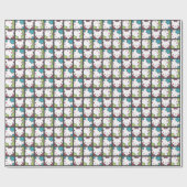 かわいいかわいいの吸血鬼のバニーウサギパターン ラッピングペーパー (フラット)