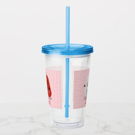 かわいいかわいいの塩とコショウのシェーカー漫画 アクリルタンブラー (右)