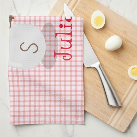 かわいいかわいいの塩とコショウのシェーカー漫画 キッチンタオル (四つ折り)