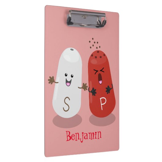 かわいいかわいいの塩とコショウのシェーカー漫画 クリップボード (右)