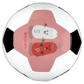 かわいいかわいいの塩とコショウのシェーカー漫画 サッカーボール (回転)