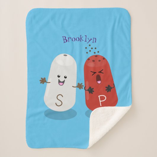 かわいいかわいいの塩とコショウのシェーカー漫画 シェルパブランケット (正面)